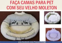 FAÇA CAMA PARA PETS COM SEU VELHO MOLETOM